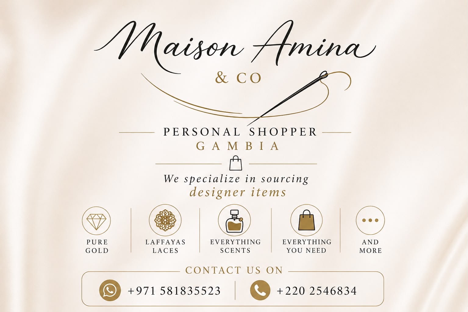 Maison Amina & Co — Personal Shopper Gambia